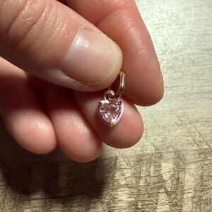 Pandora ME 14k rose gold plated small pink heart dangle charm